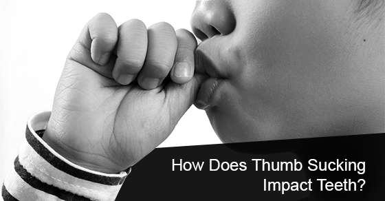 How does thumb sucking impact teeth?